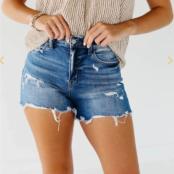 Vervet Jeans Cortney Stretch Mom Denim Shorts for Women - Picture 3 of 6